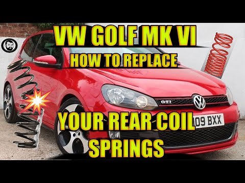 GenchoMoto - HOW TO REPLACE YOUR REAR COIL SPRINGS ON A VOLKSWAGEN GOLF MK6 2008-2013