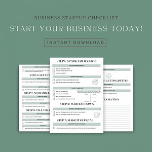 Business Startup Checklist | How to Start a Business | New Entrepreneur | Starting a Business Guide - Etsy