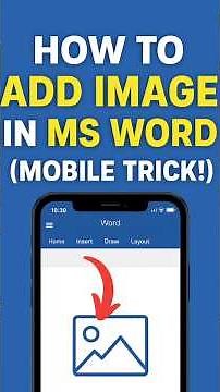 How to Insert Image in MS Word in Mobile Phone #msword #mobile #study