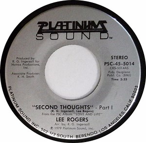 Lee Rogers - Second Thoughts