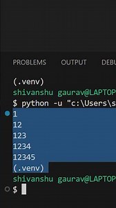 how to print pattern like this in python ( python for beginners ) #pattern #python
