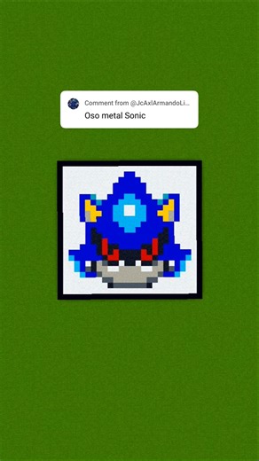 Metal Sonic Pixel Art #minecraft #shorts