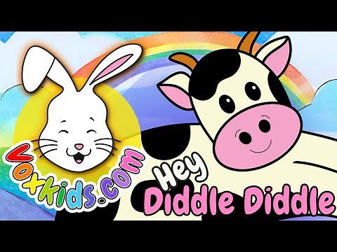 Hey Diddle Diddle 🌈 Cow Jumped Over The Moon Song 🐰 💕 🎵 MyVoxSongs @NurseryRhymes