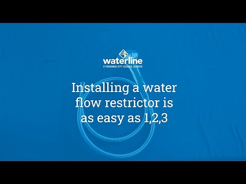 How to install a water flow restrictor