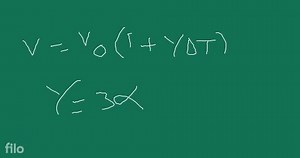 \Delta p=B \Delta \frac{\Delta v}{V}\]γ=VΔTΔV​Cherg inQ Rel... | Filo