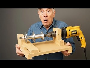 65-Year-Old Carpenter’s Genius DIY Drill Lathe Hack You’ve Never Seen!