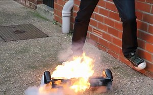 Hoverboard Erupts in Flames
