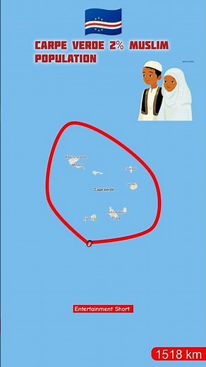 Cape Verde full location map 🗾 Cape Verde 2% muslim population #cape Verde #map