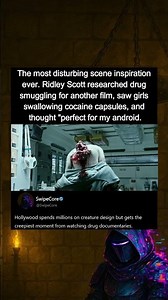 In Alien Covenant (2017), Ridley Scott got David's embryo scene from drug smugglers