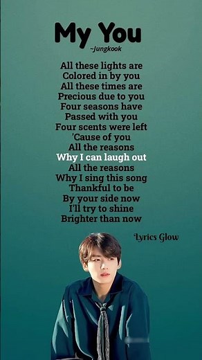 🎵 My You – Full Song Lyrics | Sung by Jungkook (BTS) | Sing Along & Feel the Emotion