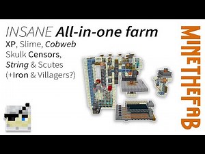 All-in-one-farm: XP, Slime, Cobweb, String, Sculk Sensors, Scutes and ... Iron and Villagers