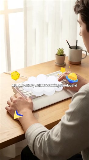 Aula Wired Gaming Keyboard with 64 Keys, Backlit and Multifunctional for Gaming, Study and Work, Durable Portable Keyboard for Desktop and Notebook #keyboard #gadgets #gamingkeyboard #mechanicalkeyboard #gaminglaptop #keyboards #gamingdesk #sleekdesign #ergonomicmouse #officedesk