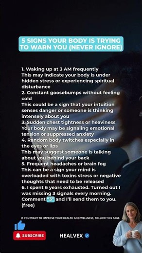 🚨 Small signals are how your body whispers before it has to shout. #longevity #wellnesstips