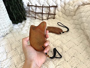Red Bian Stone Gua Sha Tool - Etsy