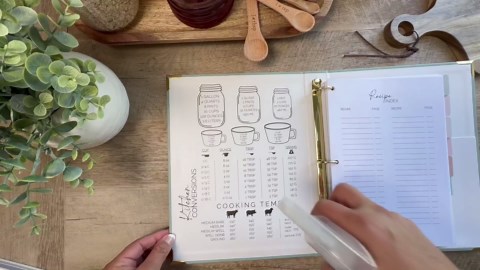 Bloom & Haven Recipe Book to Write in Your Own Recipes | Waterproof Recipe Book | Beautiful Blank Cookbook to Organize Your Recipes | Perfect Family Recipe Journal (Green)