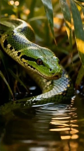 Anaconda fights with tiger
