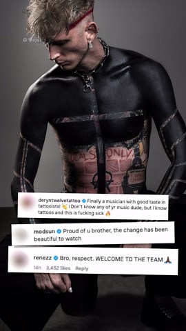 Machine Gun Kelly tats entire body 👀