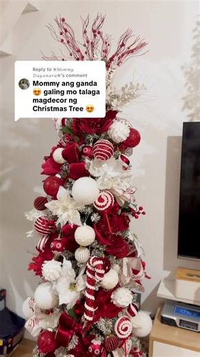 White and Red Christmas Tree Decor Ideas