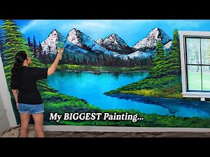 I Painted A GIANT Mural On My Mom's Wall (&surprised her with it)