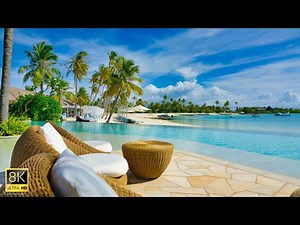 Lagoon Pool at Waldorf Astoria Maldives Ithaafushi - 8K video with lounge ambience