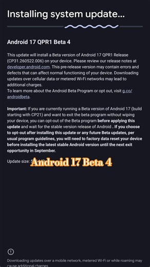 Android 17 Beta 4 | Android 17 Latest Update | Pixel Devices #Android17