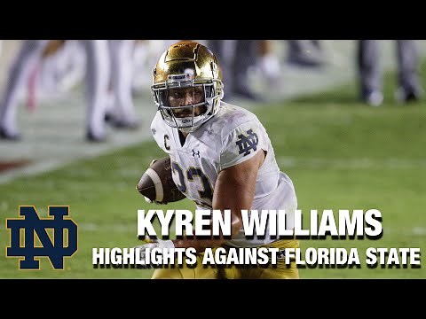 Notre Dame RB Kyren Williams Highlights Against Florida State