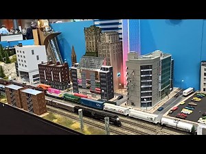 long American Trains running the layout at European N Scale Convention 2025 in Stuttgart, Germany