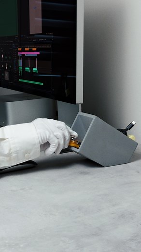 Blanked Studios on Instagram: "Sleek minimal storage solution for desktop accessories. Hand casted concrete with tiled openings for seamless interactions. BlankedStudios Concrete Organizer coming next Friday"