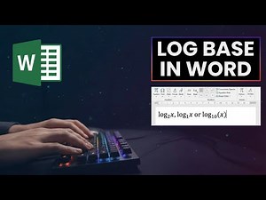 How To Type Log Base In Word