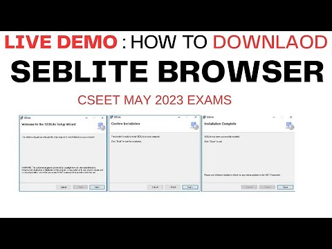 Live Demo :- How to Download Seb Lite Browser CSEET May 2023 Exam | Step By Step Full Process | ICSI