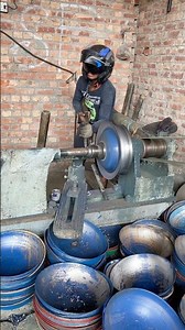 The process of making a cooking pot from a used oil drum shape #shorts #reels #viral