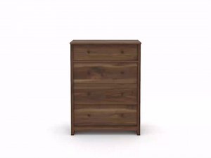 Sauder River Ranch 4-Drawer Dresser, Grand Walnut Finish