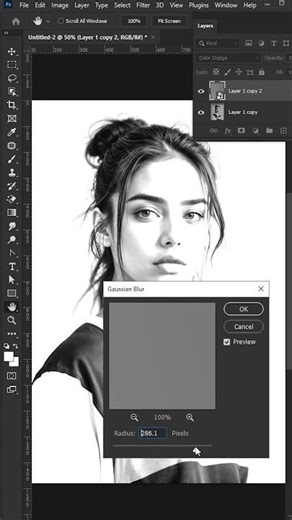 Minimal Black & White Portrait Effect in Photoshop