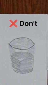 This video shows glass shading do and dont, teaching light shadow reflection for realistic drawing.