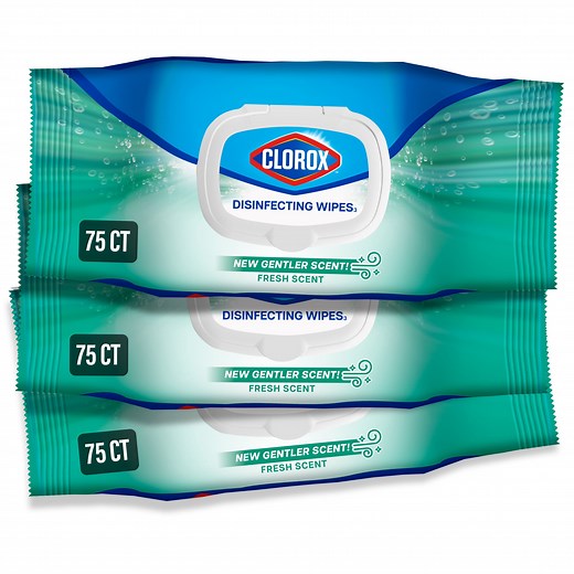 Clorox Disinfecting Wipes, Fresh Scent, 75 Count Each, 3 Pack - Walmart.com