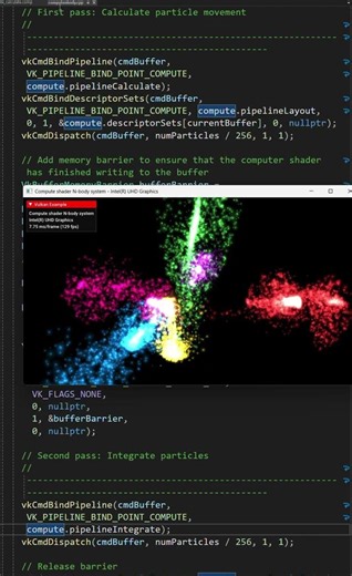 GPU Programming | Calculate vs. Integrate Compute Shaders | computenbody.cpp | Vulkan API