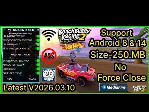 Beach Buggy Racing 2 V2026.03.10 Mod Menu Apk V4 No Force Close ✔📥