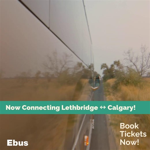 Did you know? Since October 1, Ebus has started servicing a Lethbridge to Calgary route. This change helps us keep you connected with safe travel you can trust. Book your seat today at www.myebus.ca If you're looking for the Edmonton to Grande Prairie, you can now book that with our sister company, Red Arrow. #Ebus #NewRoute #DrivenByDedication #WeConnectPeople | Ebus