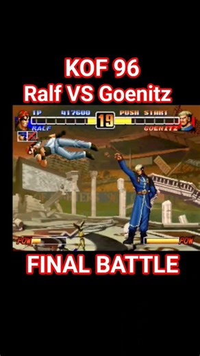 The King Of Fighters 96 Ralf VS Goenitz Final Battle