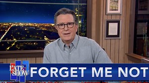 Never one to share the spotlight willingly, our 45th president didn’t appear with his fellow ex-presidents in a vaccine PSA, but he did issue a pathetic tweet-sized statement begging to be remembered. | The Late Show with Stephen Colbert