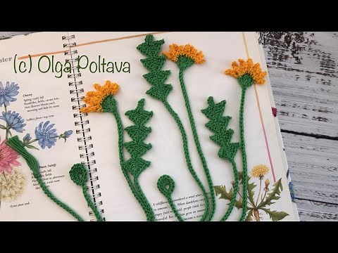 How to Crochet a Dandelion Flower Bookmark | Easy Crochet Flower Pattern Tutorial