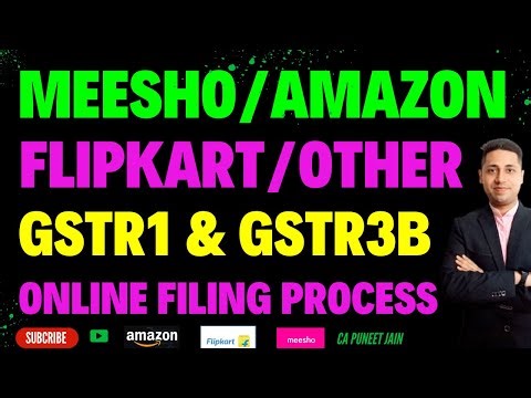 Learn how to file GST returns for MEESHO || Amazon MEESHO Flipkart GST RETURN FILLING GSTR1 GSTR 3b