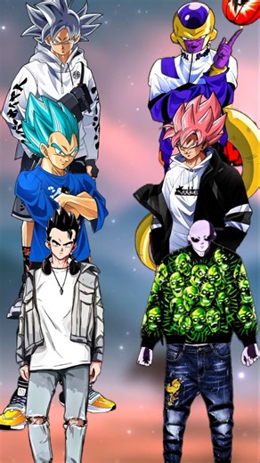 Goku , Vegeta , Gohan vs Frieza , Goku Black and Jiren || #anime #dbz #viralshort #trending #dbs