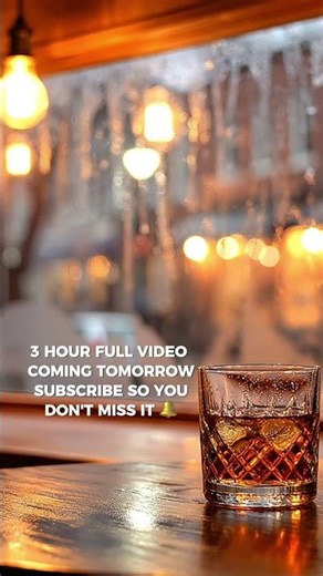 Cozy Bar Light Rain & Soft Music | Deep Sleep & Relaxation #cozybar #lightrain #music
