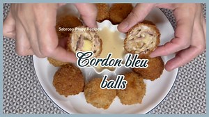 Cordon Bleu Balls Ingredients: 1/2 kilo Ground Chicken 6 pcs ham 1/2 tsp salt Ground black pepper 1 tsp paprika 1 tsp garlic powder 2 tbsp cornstarch 1 cup all purpose flour 1/2 tsp salt 1/2 tsp garlic powder 1/2 tsp paprika Ground black pepper 2 large Eggs Breadcrumbs For white sauce: 2 tbsp butter 2 tbsp flour 370ml evaporated milk Ground black pepper Salt to taste Thank you for watching! REUPLOADING OF MY VIDEOS IS STRICTLY PROHIBITED | Sabrosong Pinoy