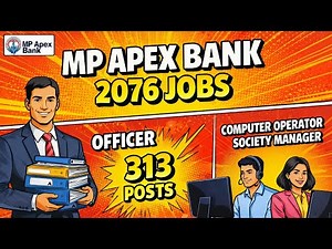 MP Apex Bank Recruitment 2026 | 2076 Posts | Officer, Computer Operator, Society Manager Jobs Telugu