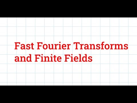 Fast Fourier Transforms and Finite Fields
