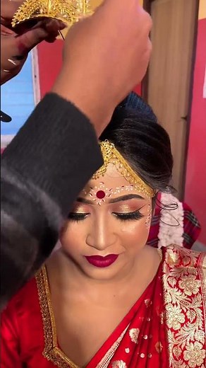 এটা কিন্তু রুপোর মুকুট❤️❤️ আর কেমন লাগছে আমার এই ব্রাইড কে তোমাদের?? #bridalmakeupartist