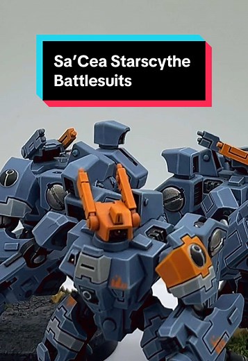 Sa’Cea Starscythe Battlesuit unit showcase ⭐ #warhammer40k #miniaturepainting #40k #tau