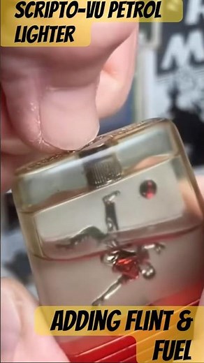 Adding Flint & Fuel To A Scripto-Vu Lighter✌️ #Vintage #Petrol #Tobacciana #VisibleFuelSupply #Edc